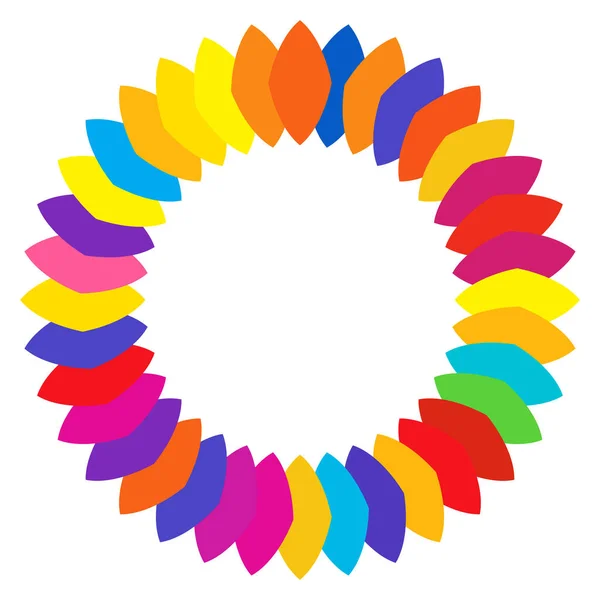 Colorido Multi Cor Redonda Mandala Circular Padrão Motivo Elemento Ícone —  Vetores de Stock