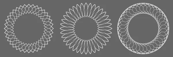 Thin Line Circular Mandala Motif Pattern Icon Element Geometric Circle — Stock Vector