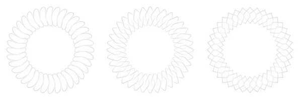 Λεπτή Γραμμή Στρογγυλή Κυκλική Μαντάλα Μοτίβο Εικονιστικό Στοιχείο Γεωμετρικός Κύκλος — Διανυσματικό Αρχείο