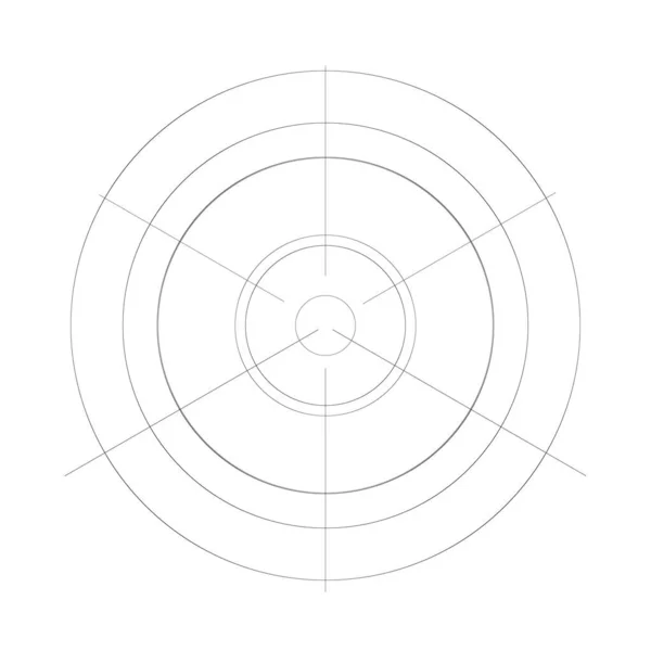 Radial Radiating Concentric Lines Circle Vector Shape Element — Vector de stock