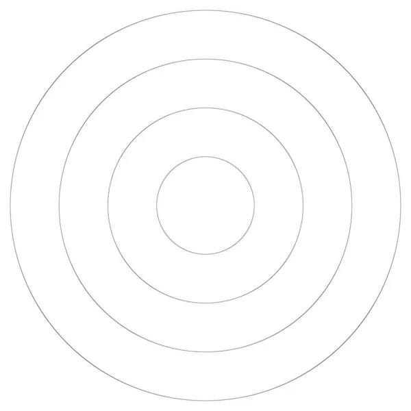 Radiella Utstrålande Koncentriska Linjer Cirkel Vektor Form Element — Stock vektor