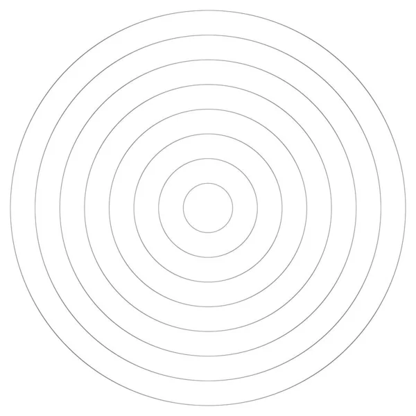 Radial Radiating Concentric Lines Circle Vector Shape Element — ストックベクタ