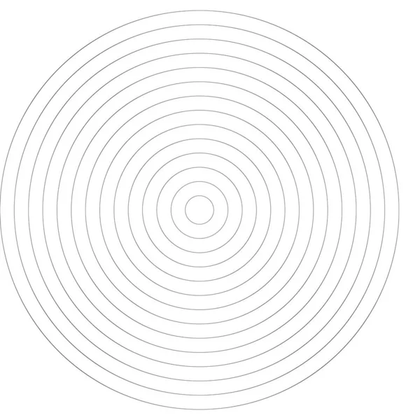 Radikal Yayıcı Eşmerkezli Çizgiler Vektör Şekil Elementi — Stok Vektör