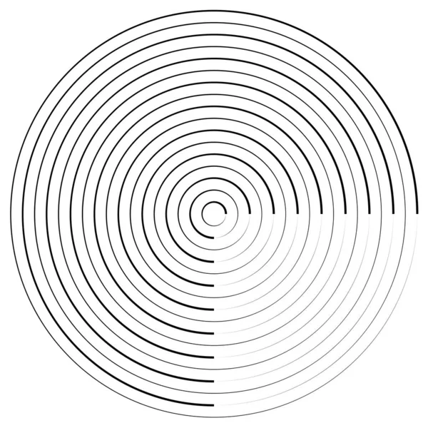 放射線 放射線 同心円ベクトル形状要素 — ストックベクタ