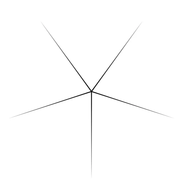 Radiale Strahlende Konzentrische Linien Kreisen Vektorförmiges Element — Stockvektor