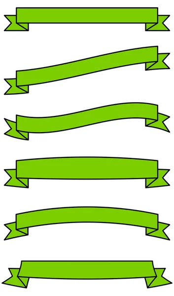 Ribbon Bow Tag Label Element Set Vector Illustration — Stock vektor