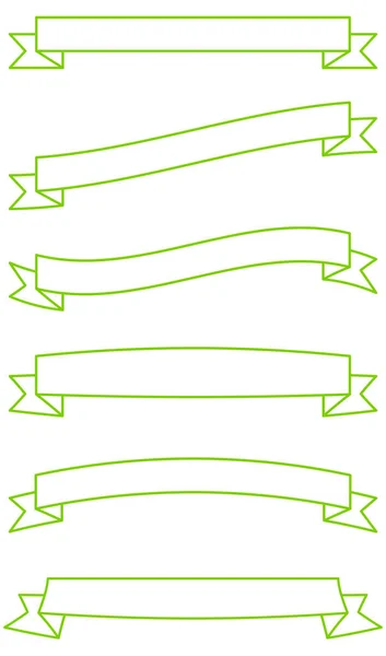 Farbband Schleifen Etiketten Und Etikettenelemente Setzen Vektorillustration — Stockvektor