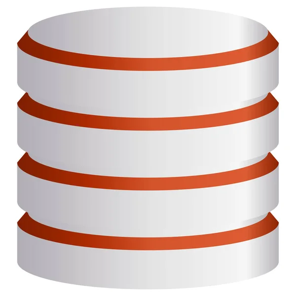 Tower Hdd Cylinder Rack Icon Mainframe Server Symbol — ストックベクタ