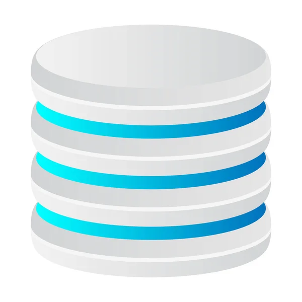 Tower Hdd Cylinder Rack Icon Mainframe Server Symbol — Vector de stock
