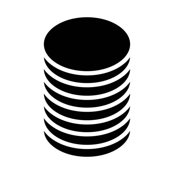 Tower Hdd Cylinder Rackikon Huvuddator Serversymbol — Stock vektor