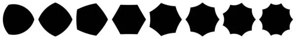 Starburst Sunburst Preț Rotund Tag Forme Etichete Ilustrație Vectorială Stoc — Vector de stoc