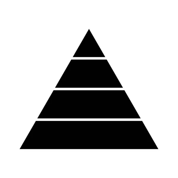 Driehoek Piramide Kaart Grafiek Pictogram Serie — Stockvector