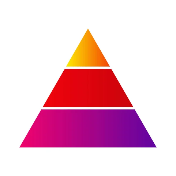 Triangle Pyramid Chart Graph Icon Series — Stock Vector