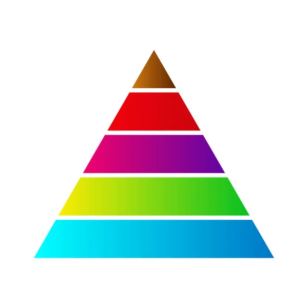 Dreieck Pyramidendiagramm Diagrammsymbolreihe — Stockvektor