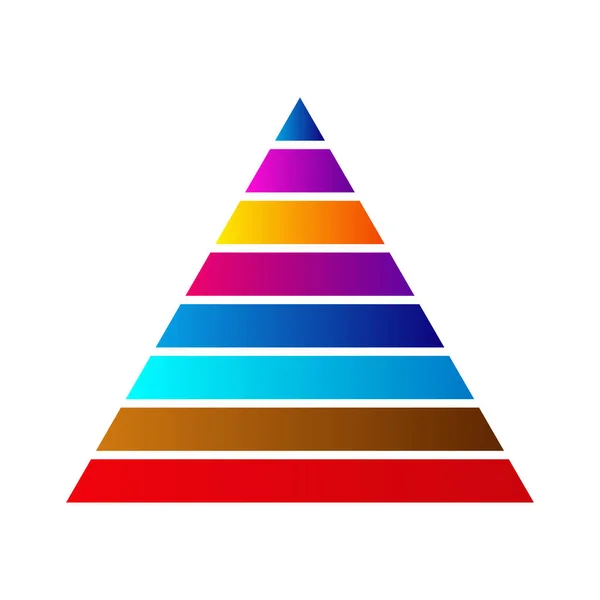 Triangle Pyramid Chart Graph Icon Series — Stock Vector