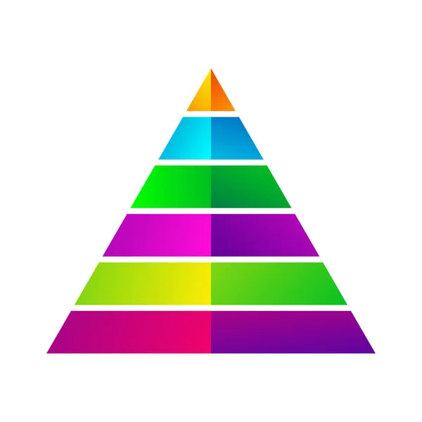 Üçgen Piramit Şeması Grafik Simgesi Serisi — Stok Vektör