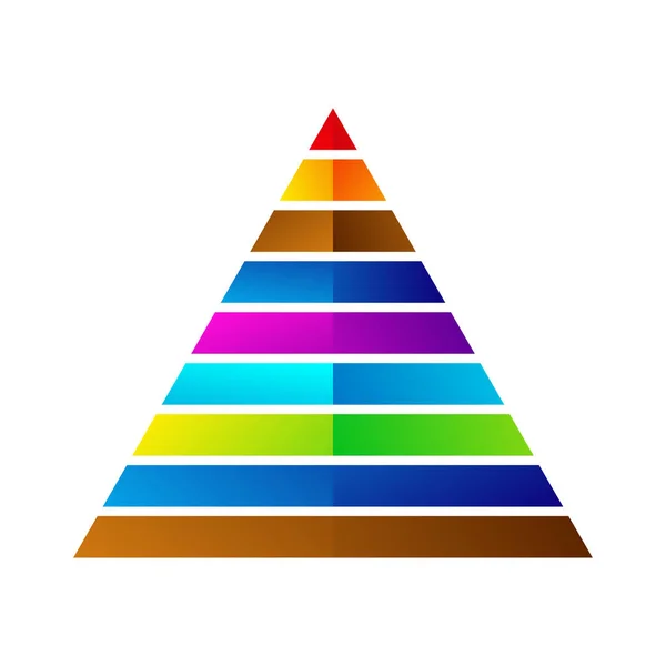 Triangle Pyramid Chart Graph Icon Series — Vector de stock