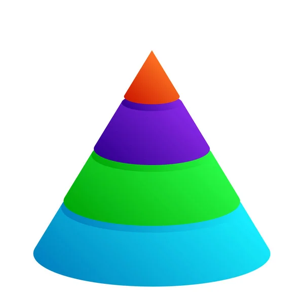 삼각형 피라미드 그래프 아이콘 시리즈 — 스톡 벡터