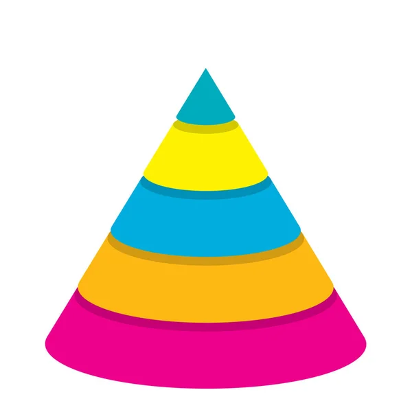 Triangle Pyramid Chart Graph Icon Series — Stock vektor