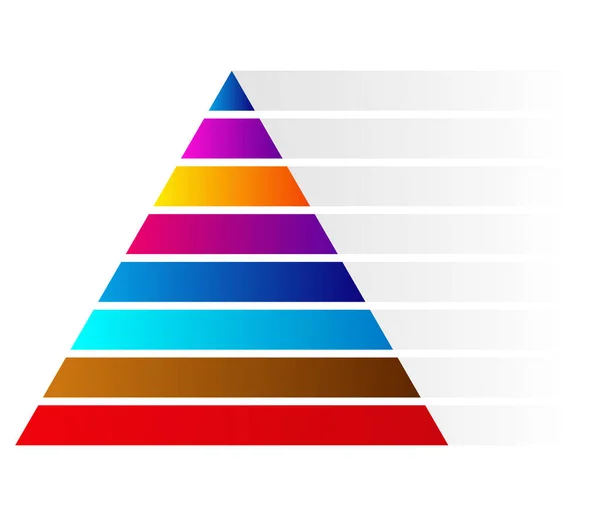 Dreieck Pyramidendiagramm Diagrammsymbolreihe — Stockvektor