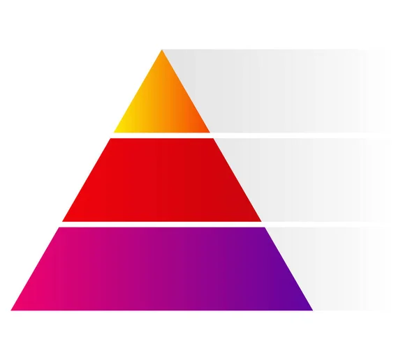 Triangle Pyramid Chart Graph Icon Series — Stock vektor