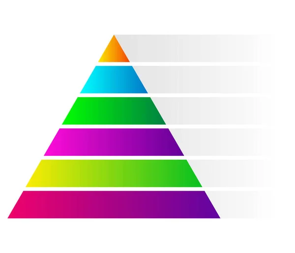 Triangel Pyramiddiagram Grafikon Serie — Stock vektor