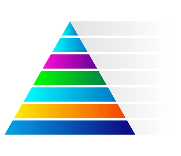 Triangle Pyramid Chart Graph Icon Series — Stock Vector