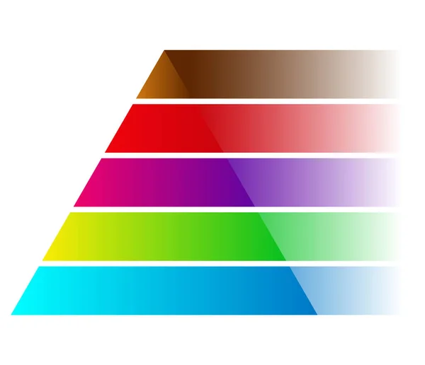 Dreieck Pyramidendiagramm Diagrammsymbolreihe — Stockvektor