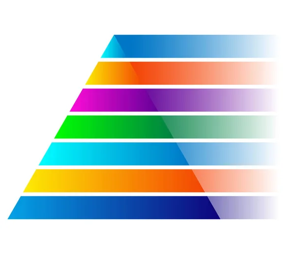 Triángulo Gráfico Piramidal Serie Icono Gráfico — Vector de stock