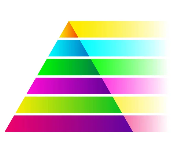 Triangel Pyramiddiagram Grafikon Serie — Stock vektor