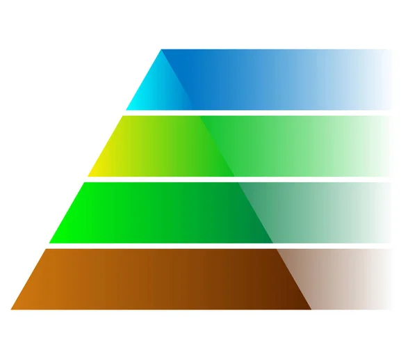 Háromszög Piramis Diagram Grafikon Ikon Sorozat — Stock Vector