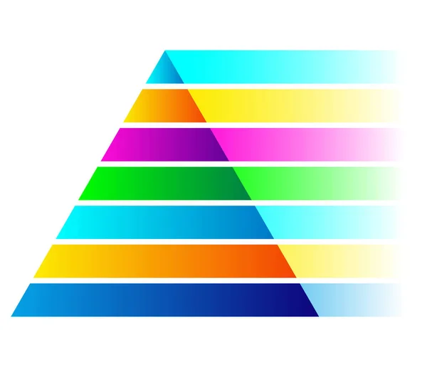 Triangolo Grafico Piramide Serie Icone Grafiche — Vettoriale Stock