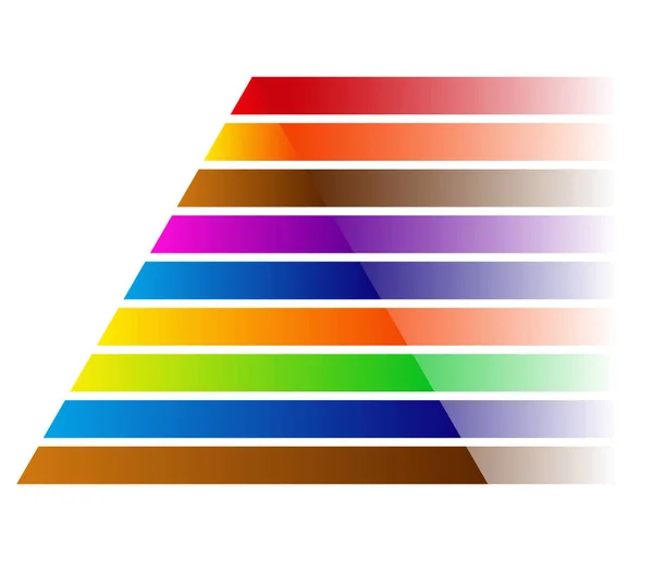 Τρίγωνο Διάγραμμα Πυραμίδας Σειρά Εικονίδιο Γραφήματος — Διανυσματικό Αρχείο