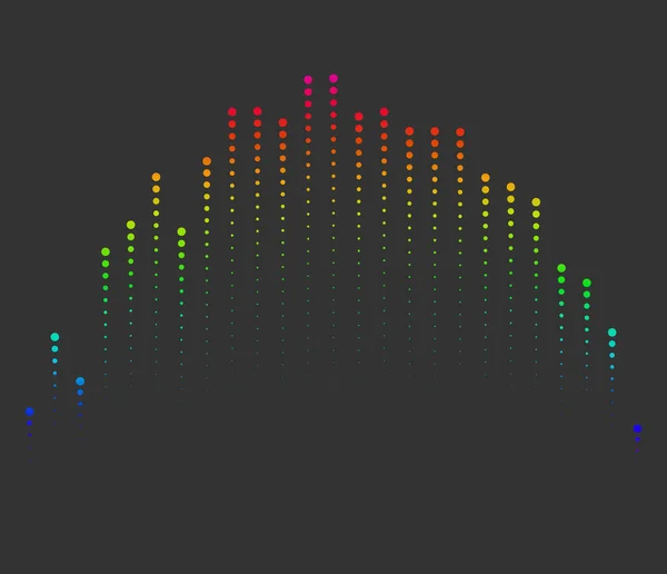 Ljudvåg Equalizer Grafiskt Element Vektor Illustration — Stock vektor