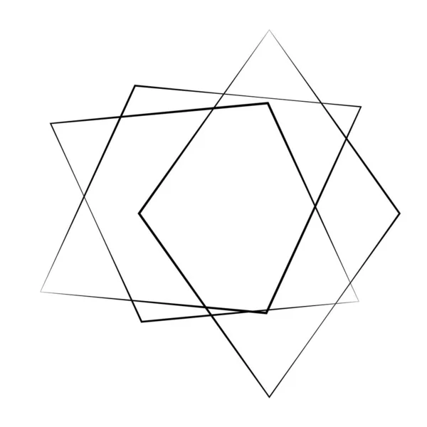 Random Geometric Angular Structure Element — Stock Vector