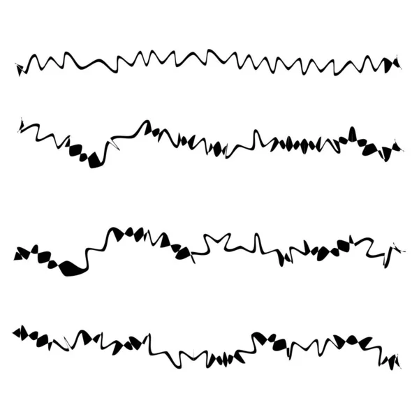 Golvend Golvend Lijn Vector Element — Stockvector