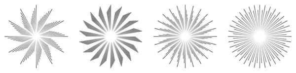 Radial Radiating Burst Ray Lines Abstract Element Stock Vector Illustration – Stock-vektor