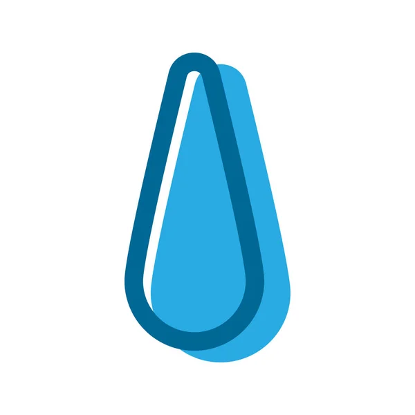 Wassertropfen Tropfenförmiges Element Flüssig Flüssig Regen Symbol Symbol — Stockvektor