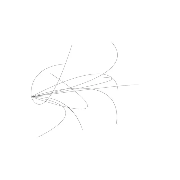 随机弯曲 波浪形 纠结线抽象几何元素 — 图库矢量图片