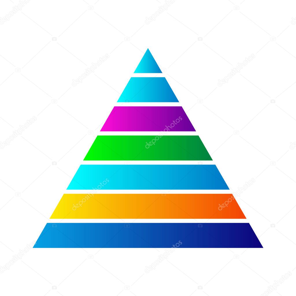 Triangle, pyramid chart, graph icon series