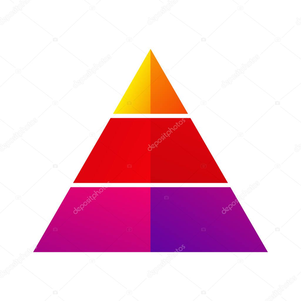 Triangle, pyramid chart, graph icon series