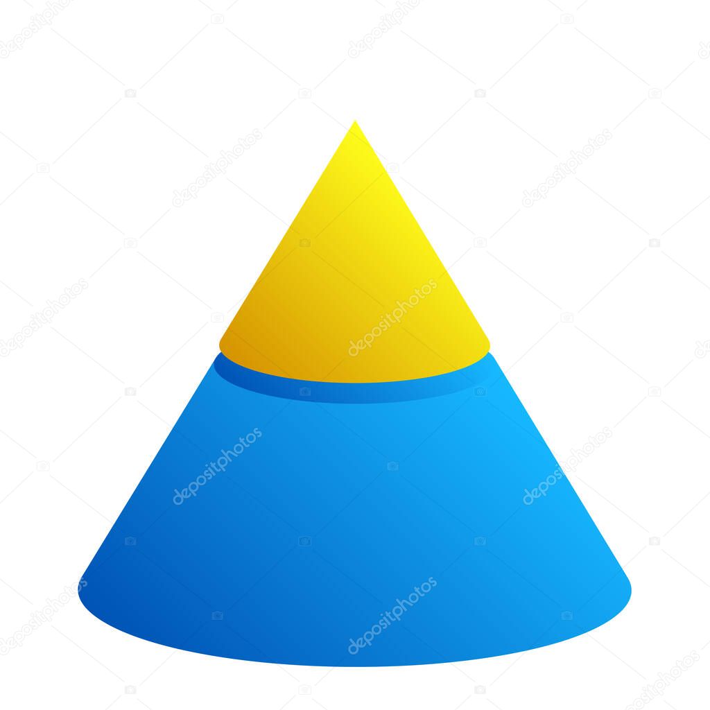 Triangle, pyramid chart, graph icon series