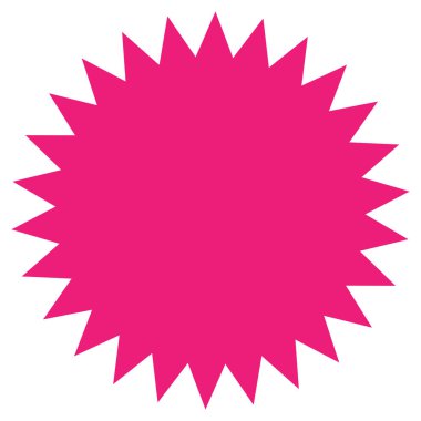 Parıltı, parıltı, parıltı şeklinde element. Yıldız patlaması, güneş patlaması simgesi ()