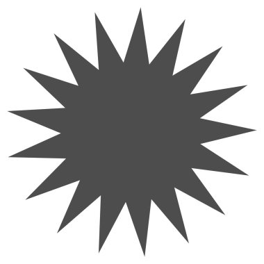 Parıltı, parıltı, parıltı şeklinde element. Yıldız patlaması, güneş patlaması simgesi ()