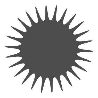 Parıltı, parıltı, parıltı şeklinde element. Yıldız patlaması, güneş patlaması simgesi ()