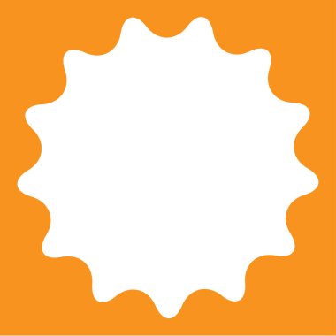 Parıltı, parıltı, parıltı şeklinde element. Yıldız patlaması, güneş patlaması simgesi ()