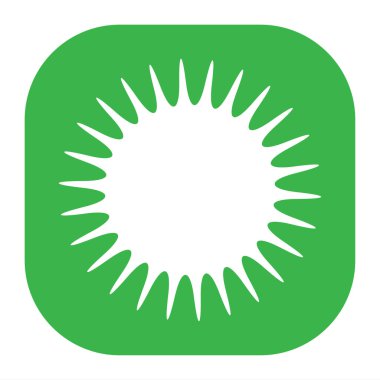 Parıltı, parıltı, parıltı şeklinde element. Yıldız patlaması, güneş patlaması simgesi ()