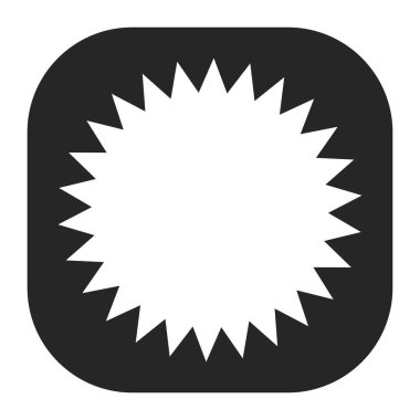 Parıltı, parıltı, parıltı şeklinde element. Yıldız patlaması, güneş patlaması simgesi ()