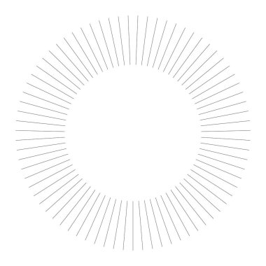 Radyal, yayılan patlama hatları. Yıldız patlaması, güneş patlaması şekli elementi