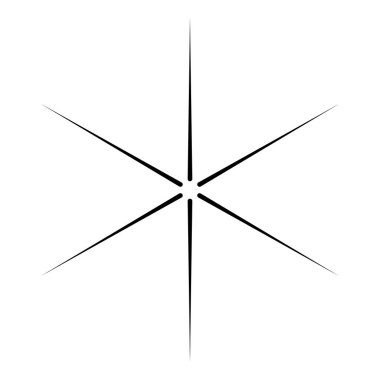 Radyal, yayılan patlama hatları. Yıldız patlaması, güneş patlaması şekilli element. Stock vektör illüstrasyonu, klip- art grafikleri